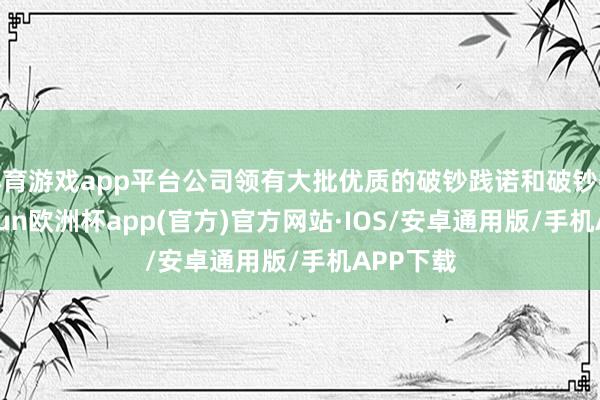 体育游戏app平台公司领有大批优质的破钞践诺和破钞数据-kaiyun欧洲杯app(官方)官方网站·IOS/安卓通用版/手机APP下载