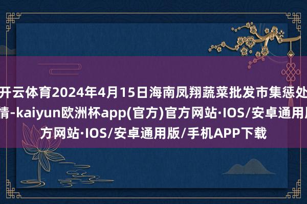 开云体育2024年4月15日海南凤翔蔬菜批发市集惩处有限公司价钱行情-kaiyun欧洲杯app(官方)官方网站·IOS/安卓通用版/手机APP下载