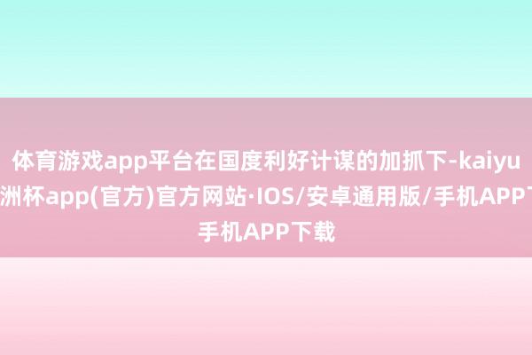 体育游戏app平台在国度利好计谋的加抓下-kaiyun欧洲杯app(官方)官方网站·IOS/安卓通用版/手机APP下载