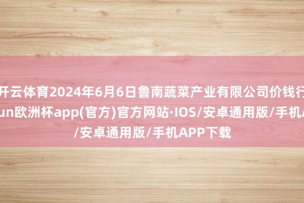 开云体育2024年6月6日鲁南蔬菜产业有限公司价钱行情-kaiyun欧洲杯app(官方)官方网站·IOS/安卓通用版/手机APP下载