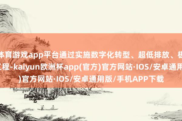 体育游戏app平台通过实施数字化转型、超低排放、极致能效三大矫正工程-kaiyun欧洲杯app(官方)官方网站·IOS/安卓通用版/手机APP下载