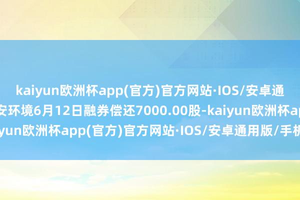 kaiyun欧洲杯app(官方)官方网站·IOS/安卓通用版/手机APP下载盾安环境6月12日融券偿还7000.00股-kaiyun欧洲杯app(官方)官方网站·IOS/安卓通用版/手机APP下载