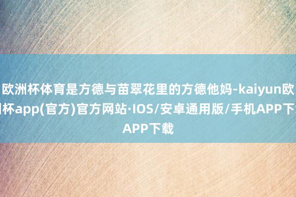 欧洲杯体育是方德与苗翠花里的方德他妈-kaiyun欧洲杯app(官方)官方网站·IOS/安卓通用版/手机APP下载