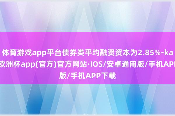 体育游戏app平台债券类平均融资资本为2.85%-kaiyun欧洲杯app(官方)官方网站·IOS/安卓通用版/手机APP下载