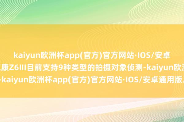 kaiyun欧洲杯app(官方)官方网站·IOS/安卓通用版/手机APP下载尼康Z6III目前支持9种类型的拍摄对象侦测-kaiyun欧洲杯app(官方)官方网站·IOS/安卓通用版/手机APP下载