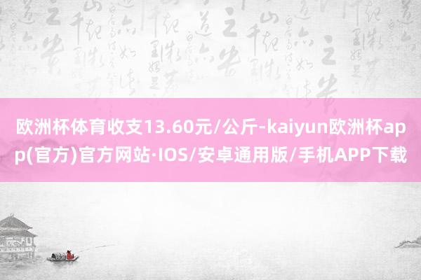 欧洲杯体育收支13.60元/公斤-kaiyun欧洲杯app(官方)官方网站·IOS/安卓通用版/手机APP下载