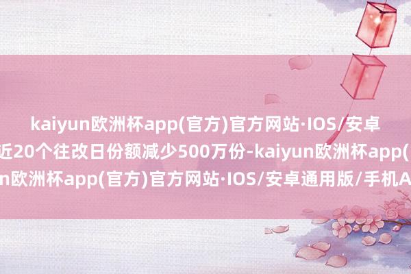 kaiyun欧洲杯app(官方)官方网站·IOS/安卓通用版/手机APP下载近20个往改日份额减少500万份-kaiyun欧洲杯app(官方)官方网站·IOS/安卓通用版/手机APP下载