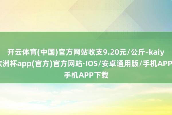 开云体育(中国)官方网站收支9.20元/公斤-kaiyun欧洲杯app(官方)官方网站·IOS/安卓通用版/手机APP下载