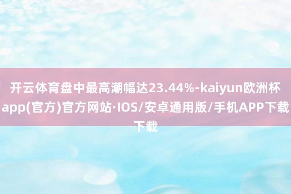 开云体育盘中最高潮幅达23.44%-kaiyun欧洲杯app(官方)官方网站·IOS/安卓通用版/手机APP下载