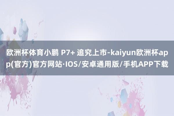 欧洲杯体育小鹏 P7+ 追究上市-kaiyun欧洲杯app(官方)官方网站·IOS/安卓通用版/手机APP下载