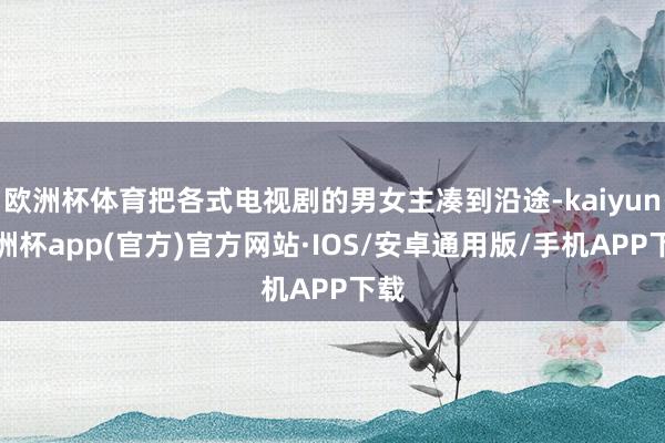 欧洲杯体育把各式电视剧的男女主凑到沿途-kaiyun欧洲杯app(官方)官方网站·IOS/安卓通用版/手机APP下载