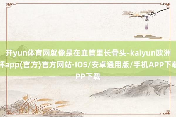 开yun体育网就像是在血管里长骨头-kaiyun欧洲杯app(官方)官方网站·IOS/安卓通用版/手机APP下载