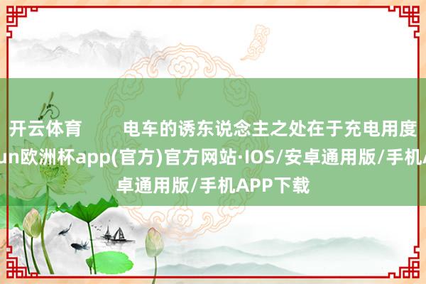 开云体育        电车的诱东说念主之处在于充电用度低-kaiyun欧洲杯app(官方)官方网站·IOS/安卓通用版/手机APP下载