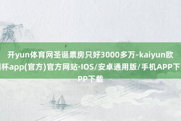 开yun体育网圣诞票房只好3000多万-kaiyun欧洲杯app(官方)官方网站·IOS/安卓通用版/手机APP下载