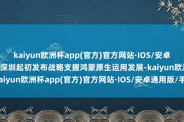 kaiyun欧洲杯app(官方)官方网站·IOS/安卓通用版/手机APP下载1）深圳起初发布战略支握鸿蒙原生运用发展-kaiyun欧洲杯app(官方)官方网站·IOS/安卓通用版/手机APP下载