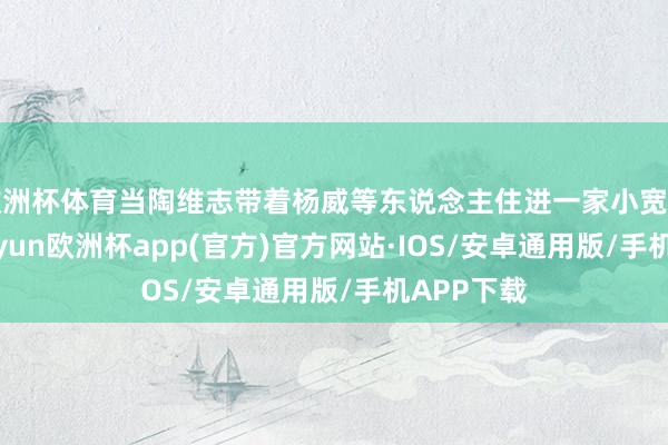 欧洲杯体育当陶维志带着杨威等东说念主住进一家小宽宥所时-kaiyun欧洲杯app(官方)官方网站·IOS/安卓通用版/手机APP下载