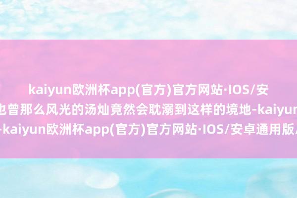 kaiyun欧洲杯app(官方)官方网站·IOS/安卓通用版/手机APP下载也曾那么风光的汤灿竟然会耽溺到这样的境地-kaiyun欧洲杯app(官方)官方网站·IOS/安卓通用版/手机APP下载