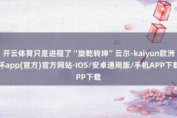 开云体育只是进程了“旋乾转坤”云尔-kaiyun欧洲杯app(官方)官方网站·IOS/安卓通用版/手机APP下载