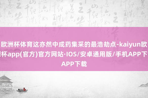 欧洲杯体育这亦然中成药集采的最浩劫点-kaiyun欧洲杯app(官方)官方网站·IOS/安卓通用版/手机APP下载