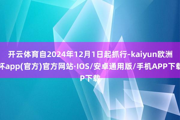 开云体育自2024年12月1日起抓行-kaiyun欧洲杯app(官方)官方网站·IOS/安卓通用版/手机APP下载