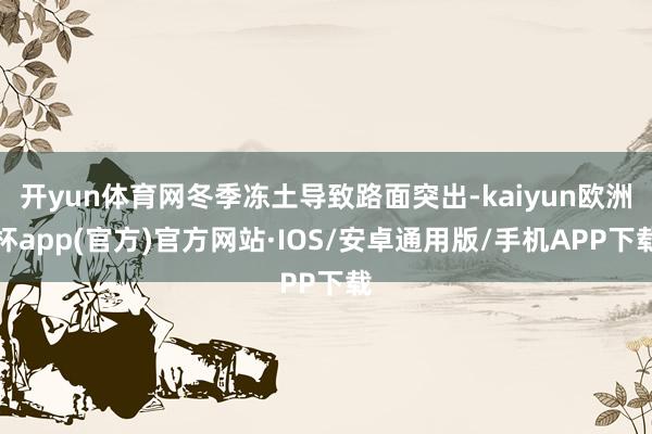 开yun体育网冬季冻土导致路面突出-kaiyun欧洲杯app(官方)官方网站·IOS/安卓通用版/手机APP下载