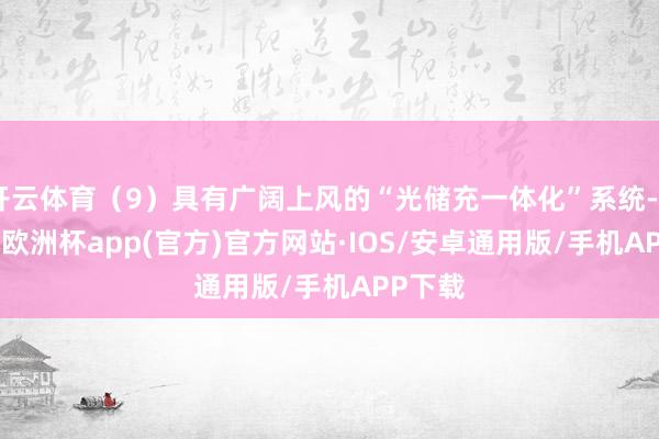 开云体育（9）具有广阔上风的“光储充一体化”系统-kaiyun欧洲杯app(官方)官方网站·IOS/安卓通用版/手机APP下载