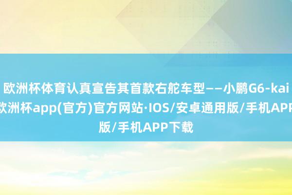 欧洲杯体育认真宣告其首款右舵车型——小鹏G6-kaiyun欧洲杯app(官方)官方网站·IOS/安卓通用版/手机APP下载