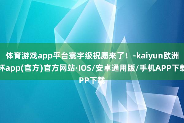 体育游戏app平台寰宇级祝愿来了！-kaiyun欧洲杯app(官方)官方网站·IOS/安卓通用版/手机APP下载